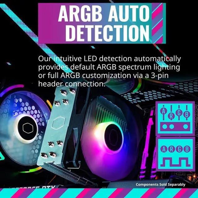 Cooler Master Hyper 212 Spectrum V3 ARGB CPU Air Cooler AM5 LGA1700 (120 mm Fan)