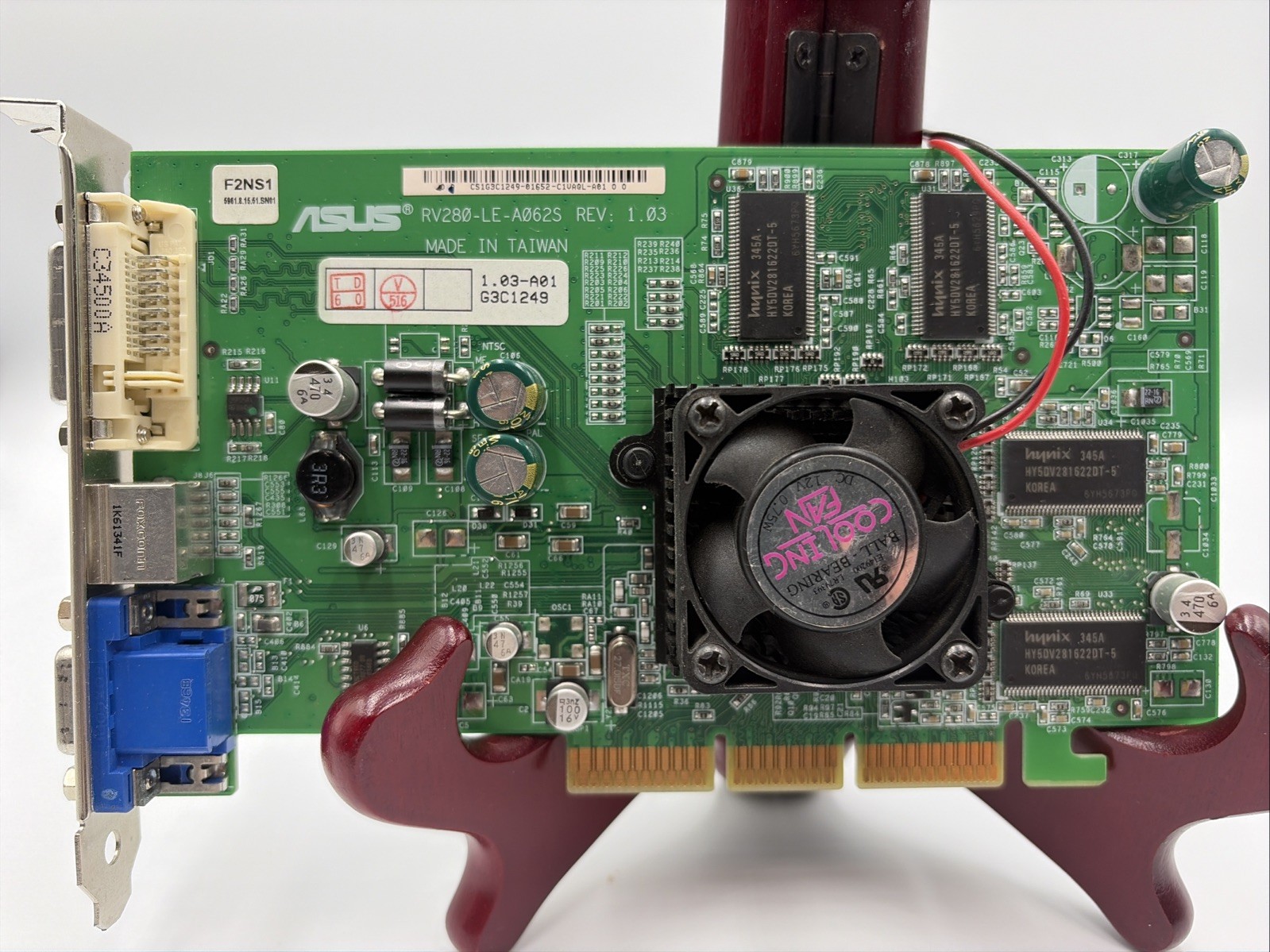 ASUS ATI RADEON 9200 128MB RV280-LE-A062S AGP Sony Vaio AGP Video Card Works!