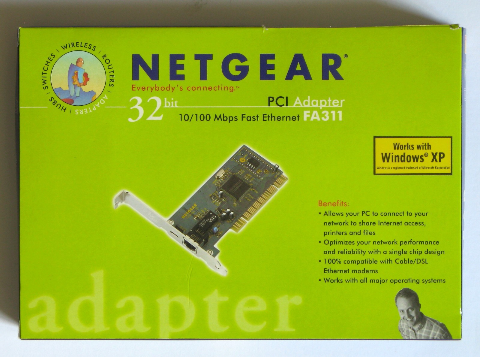 NETGEAR FA311 32-bit 10/100 Mbps Fast Ethernet PCI Adapter Card ✅ 🆗 Windows 10