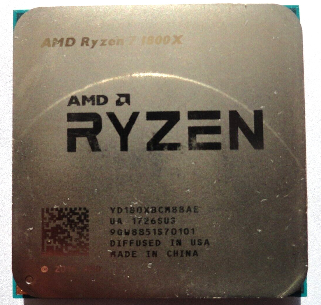 AMD Ryzen 7 1800X 8-Core 16-Thread CPU 3.6GHz AM4 1800X Processor YD180XBCM88AE