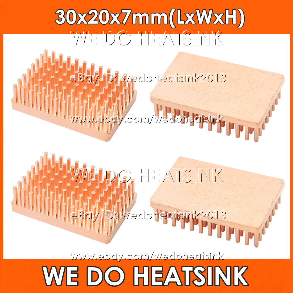 20x20x7mm 25x25x7mm 30x20x7mm Pure Copper Heatsink Without or With Thermal Tape