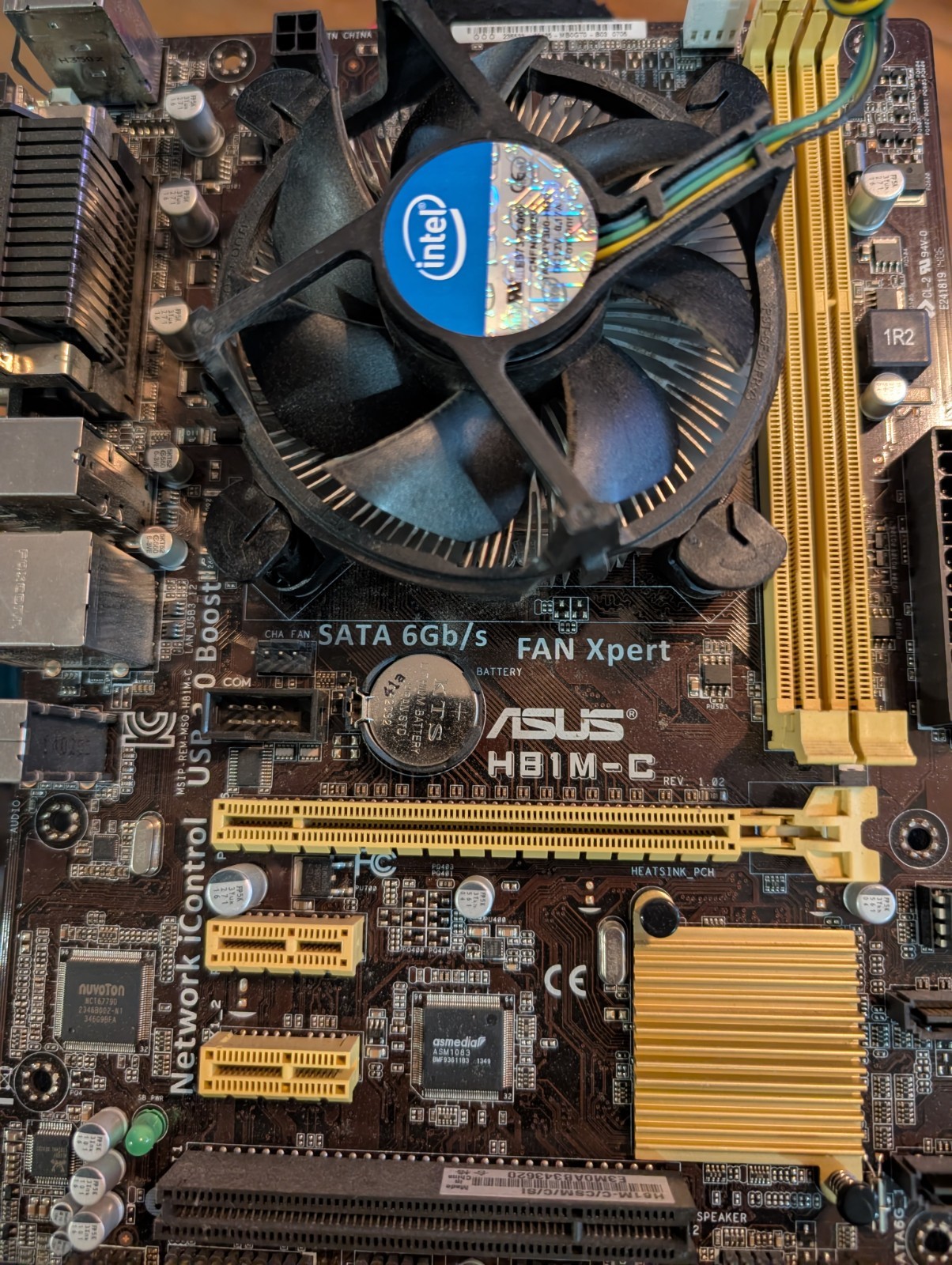 ASUS H81M-C Motherboard LGA 1150 + Unknown Intel 4th Gen CPU & Cooler Combo
