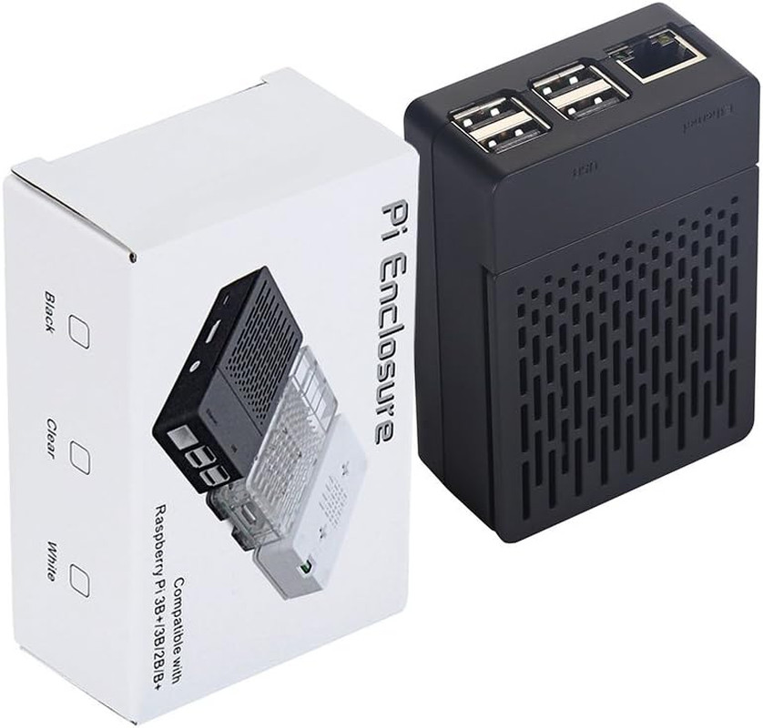 Raspberry Pi 3 B+ Case With Cooling Fan and Heatsink – ABS Case With Simple Remo