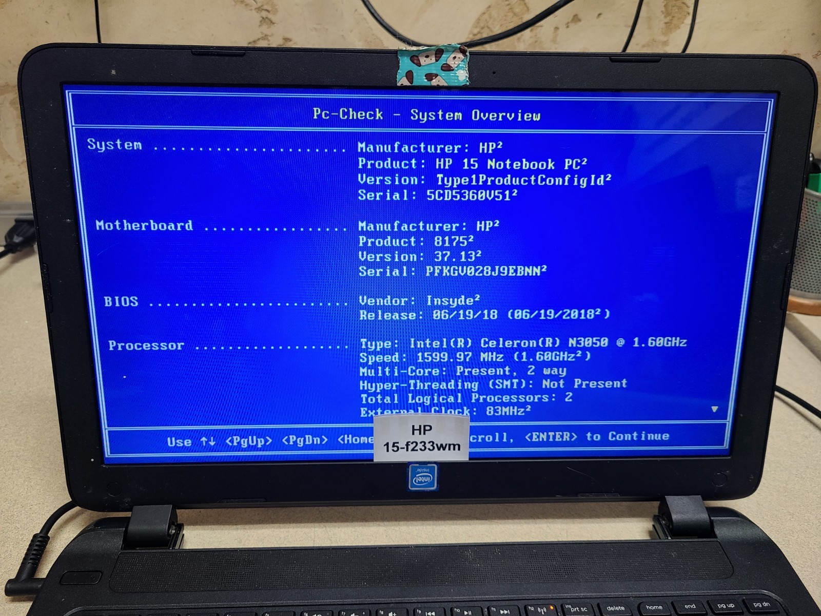 HP 15-f Series 15-f233wm 15.6″ Genuine Laptop LCD Screen Complete Assembly