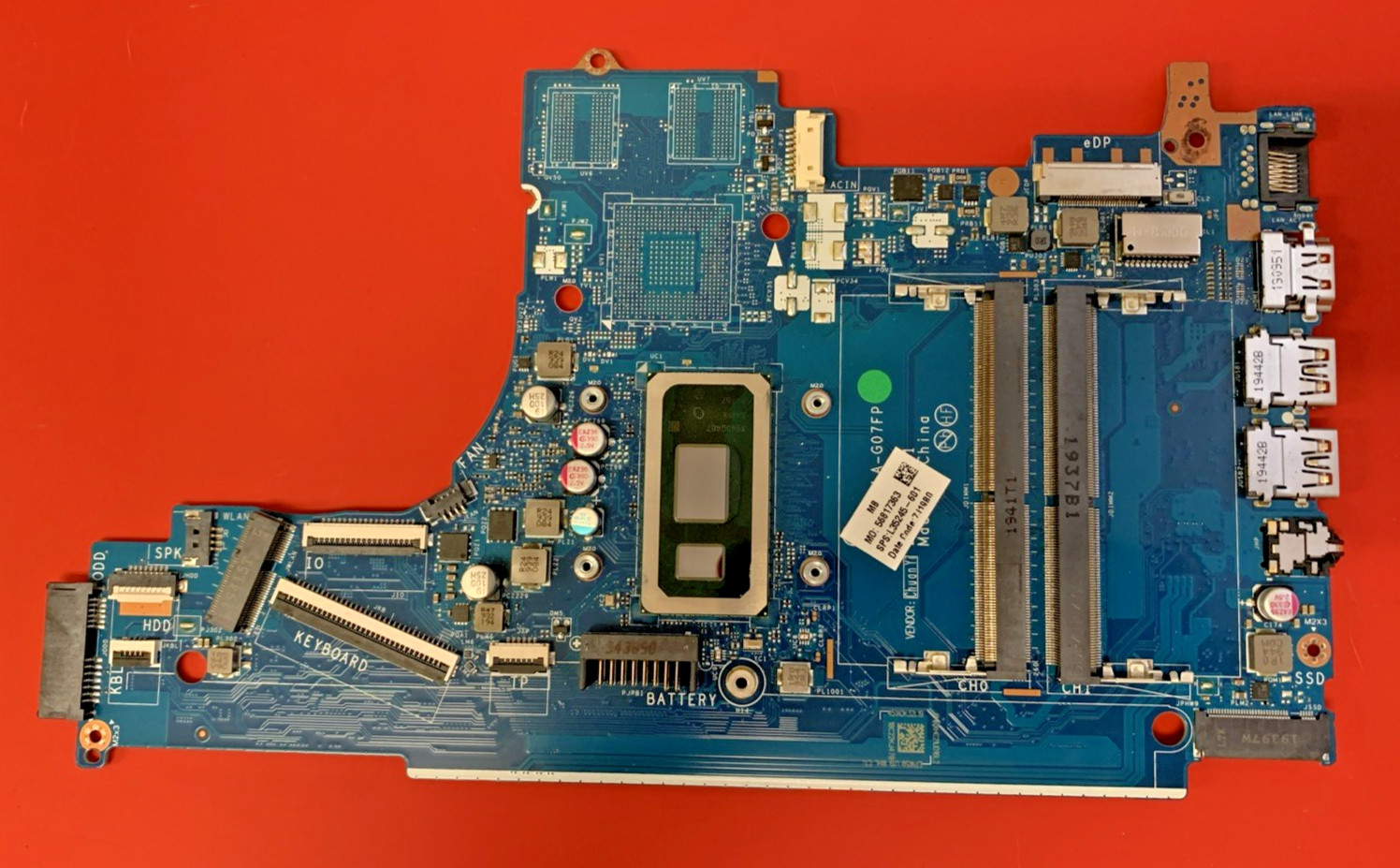 HP 15-da1xxx Intel i5-8265U 1.6GHz Motherboard L35245-601 LA-G07FP
