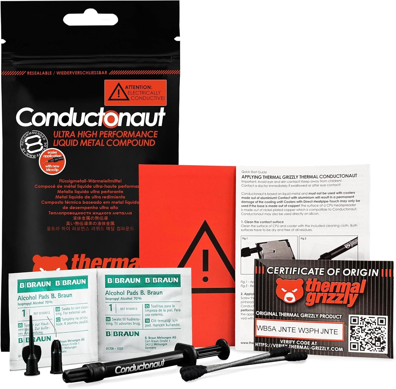 Thermal Grizzly Conductonaut – Aluminum, Thermal Paste Based on Liquid Metal