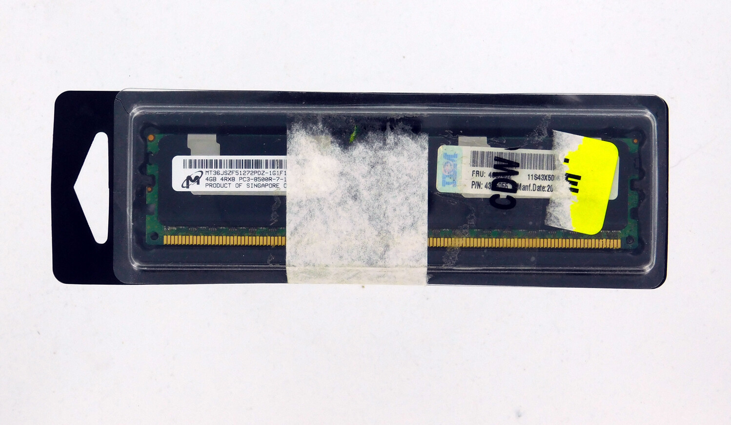 IBM 4GB RAM 4RX8 (PC3-8500R-7-10-H0) 43X5055