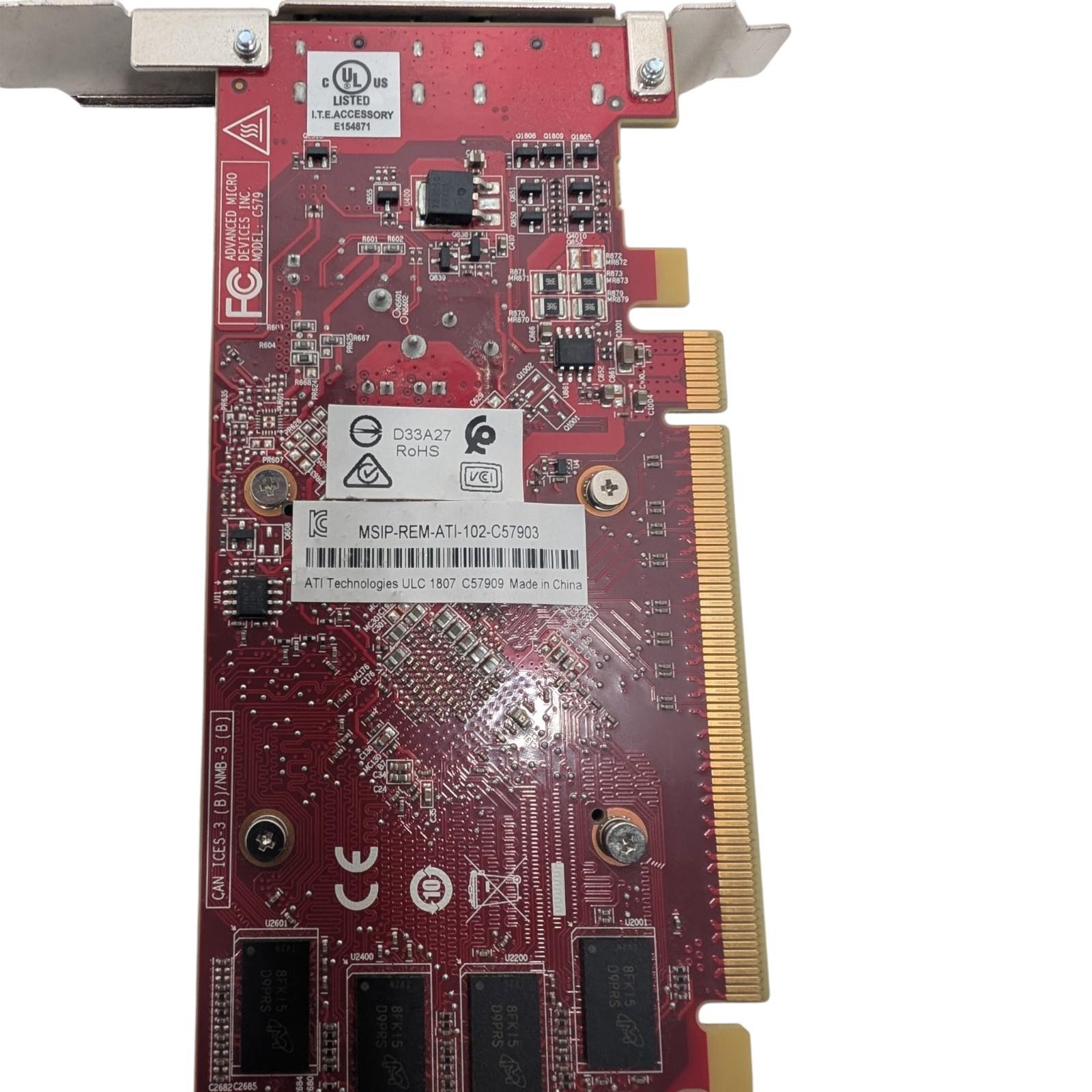 AMD FirePro W2100 2GB DDR3 PCIe Graphics Card 762896-001 Full Profile Dual DP