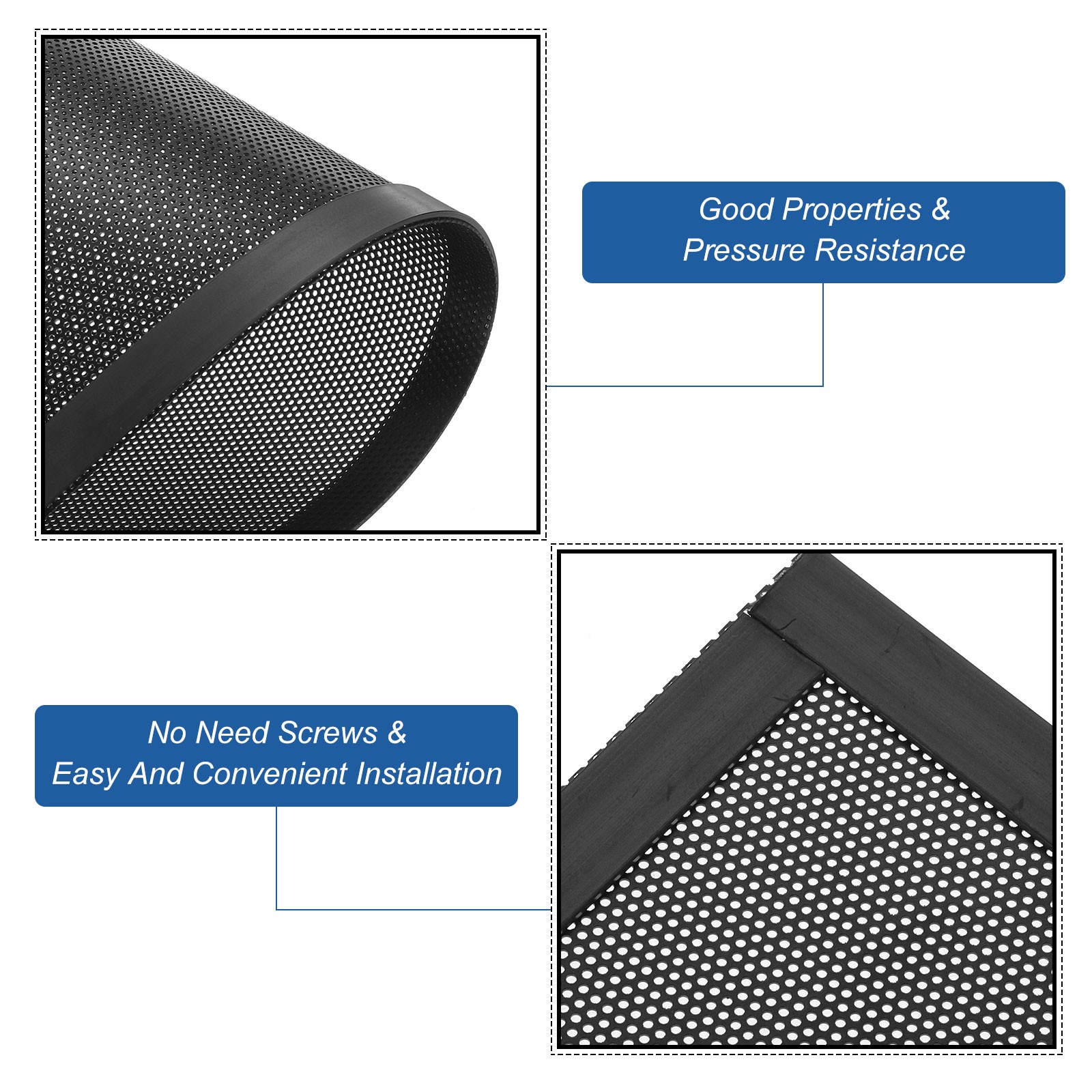 2PCS PC Dust Filter 400x150mm Computer Case Cooler Mesh Cover Fan Grills Black