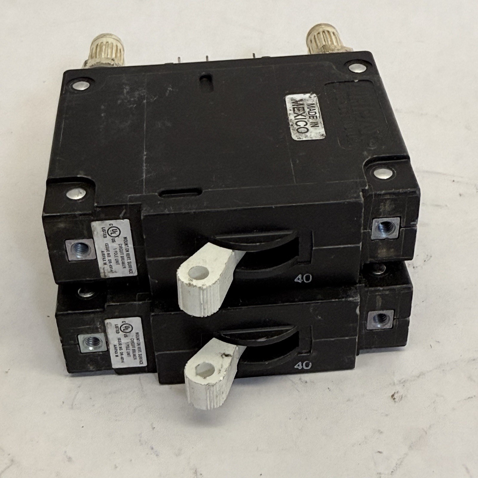 (LOT OF 2) AIRPAX 40A BULLET CIRCUIT BREAKER LELK1-1RS4-30452-40