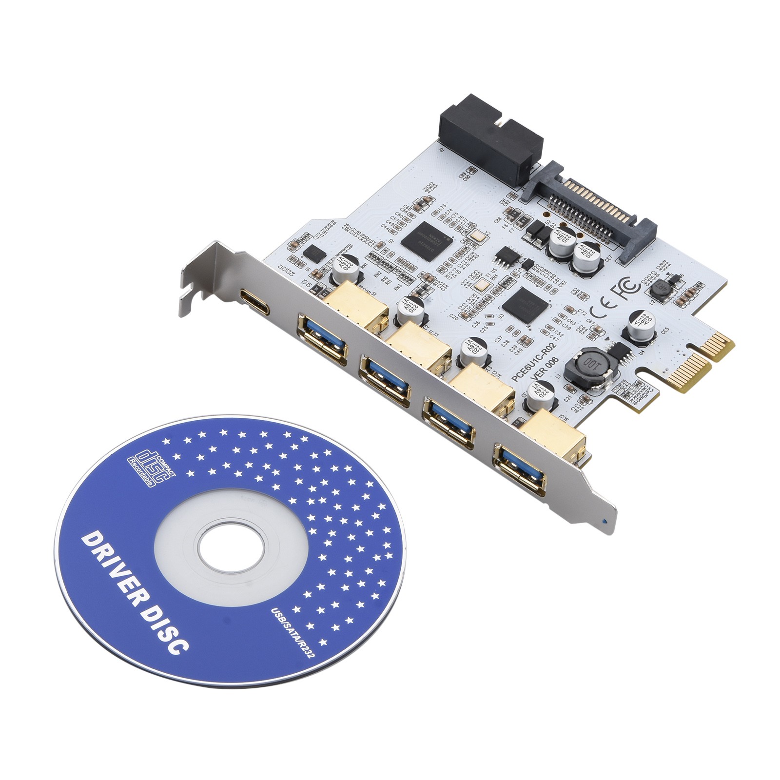 USB PCI-E Type C Expansion Card PCI Express PCI-E to USB 3.2 Gen1 Adapter Card