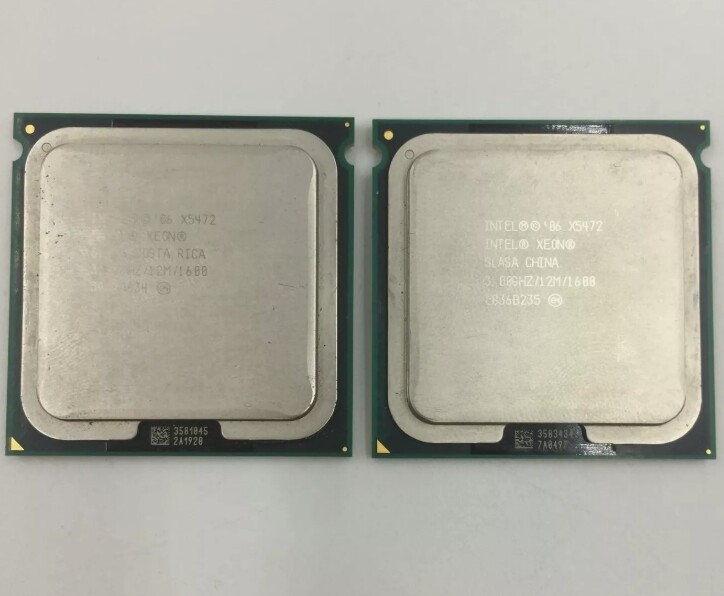 2PCS Intel Xeon X5472 3.0GHz 12M 1600MHz LGA 771 SLASA Quad Core CPU Processor