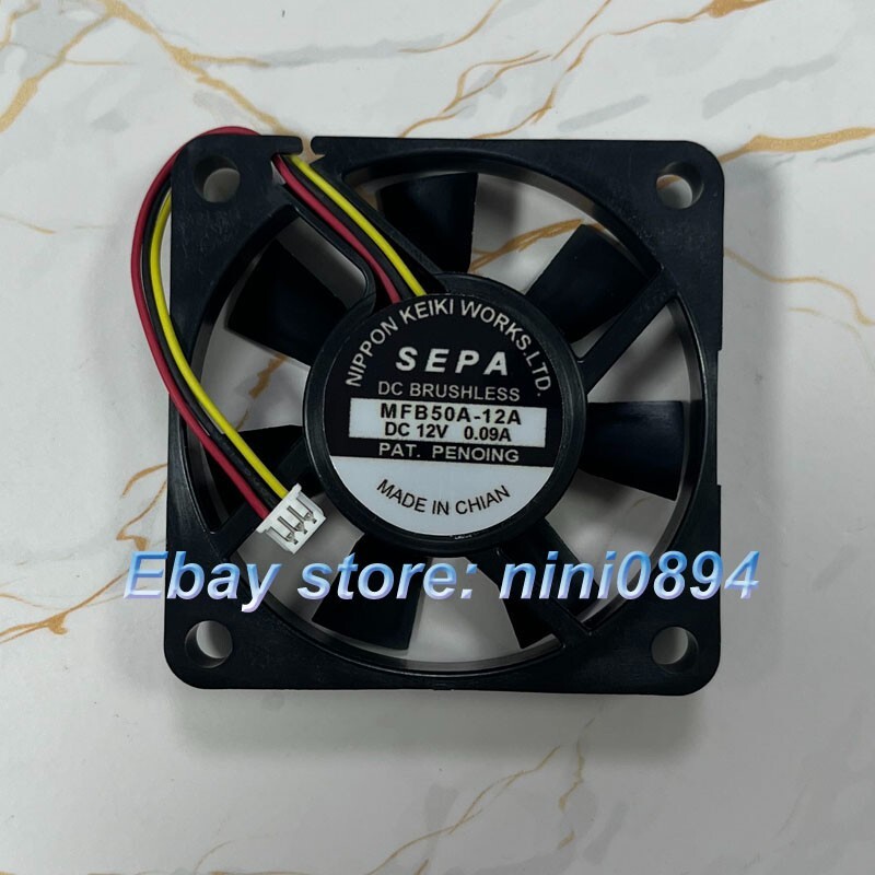 SEPA MFB50A-12A 5010 DC12V 0.09A 50*10MM 3-Pin Silent Cooling Fan
