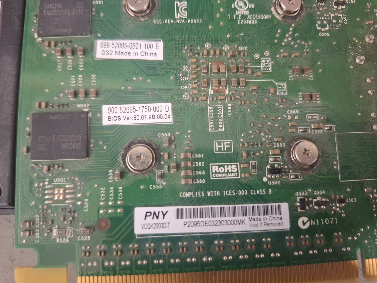 PNY / Nvidia Quadro K2000D 2GB Graphic Card VCQK2000-T