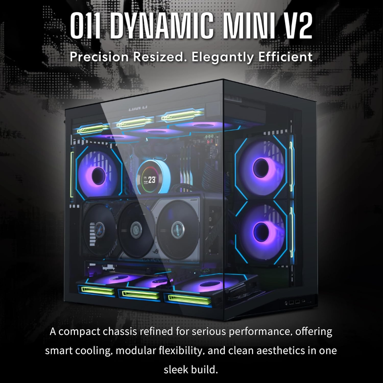 O11D MINI V2 Flow | Compact ATX Mid-Tower Airflow Computer Case | Panoramic View