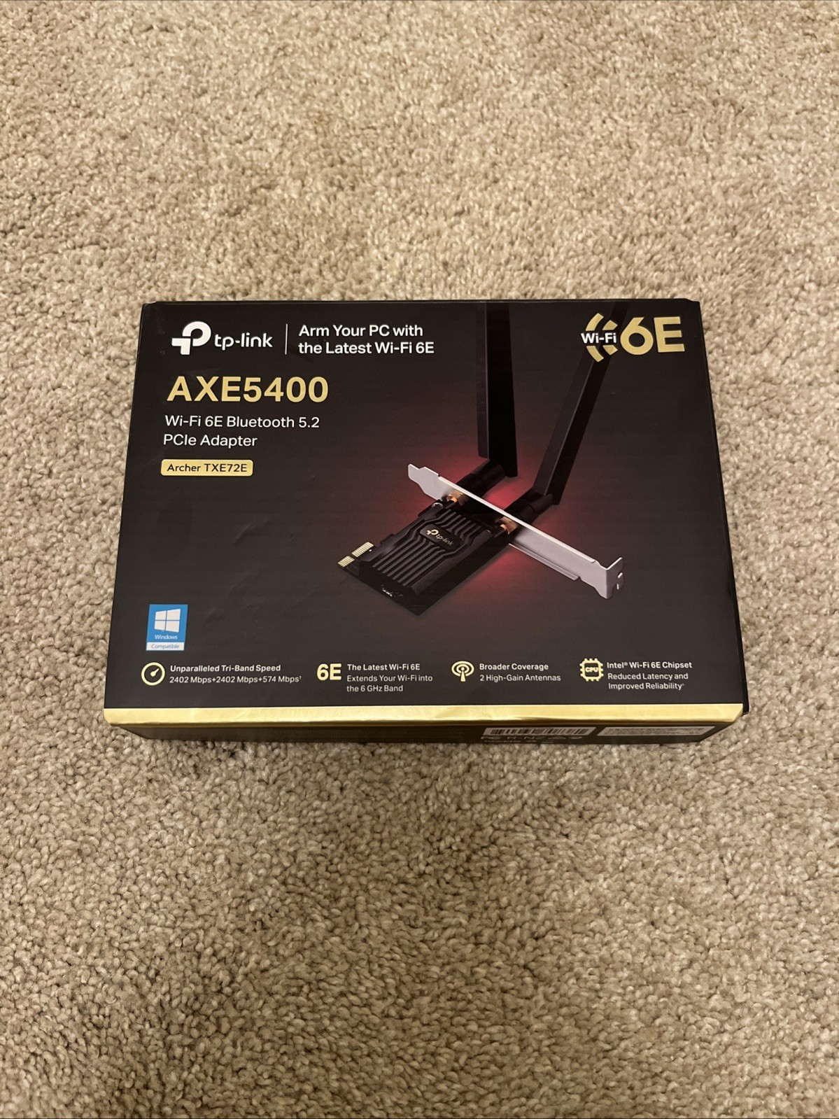 TP-Link AXE5400 WiFi 6e Bluetooth 5.2 PCIe Adapter Archer TXE72E