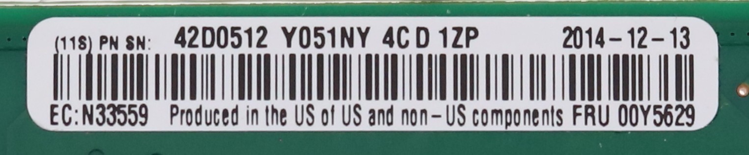 IBM QLE2562 Dual-Port 8GB Fibre Channel PCIe x8 Host Bus Adapter FRU P/N:00Y5629