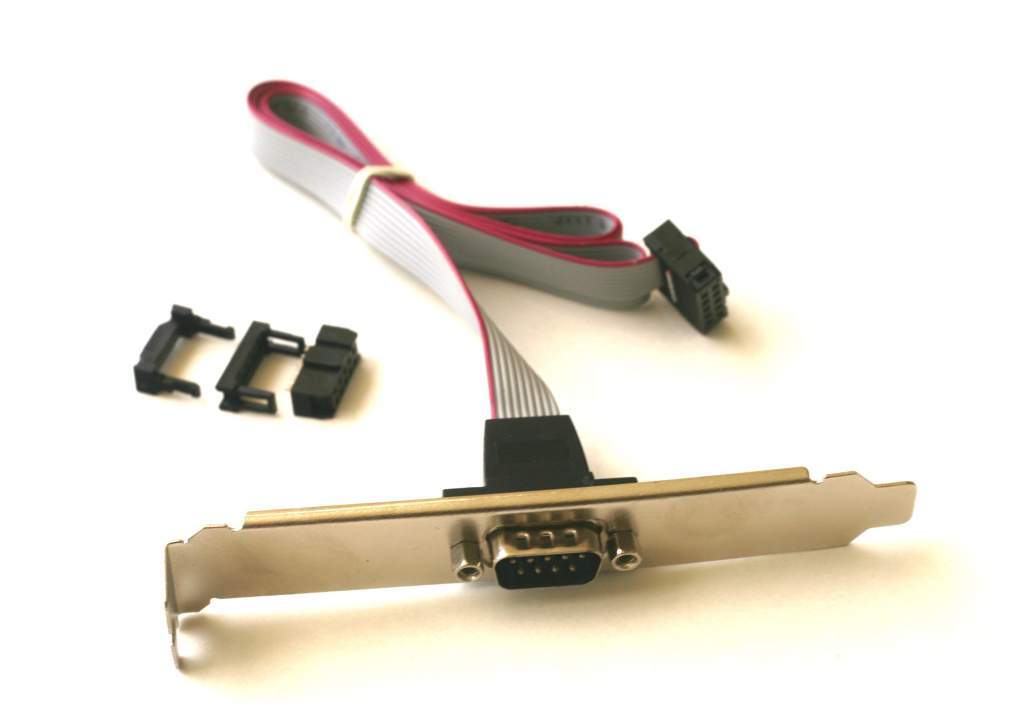 30in DB9 To IDC10 Serial Port Everex Cable Bracket Add DB9 Port AT Motherboard