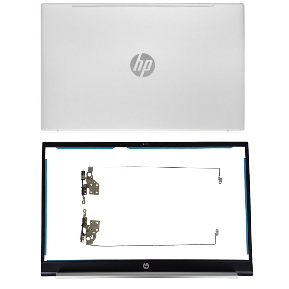 For HP Pavilion 15Z-EH 15-EH 15-EG Top Back Cover/Bezel/Hinges Silver M08901-001