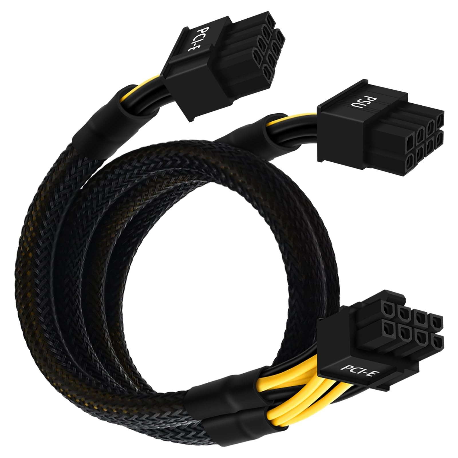 8 Pin PCIe Cable for Corsair PSUs, ATX CPU 8 Pin Male to Dual PCIe (6+2) Male…