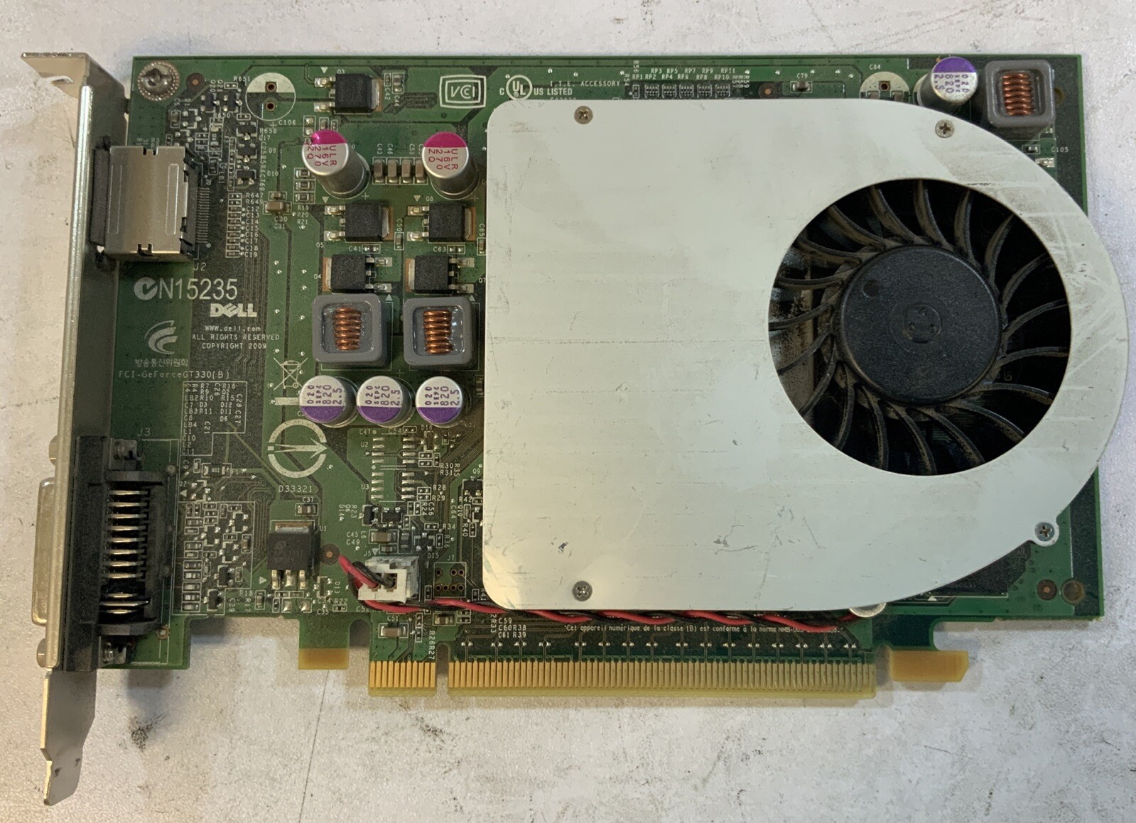 Dell N15235 NVIDIA GeForce GT 330 (B) 1GB GDDR3 Video Graphics Card-Q3E