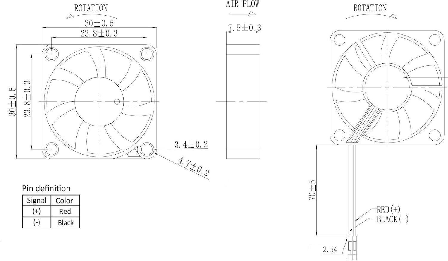 Cooling Fan for Raspberry Pi 4, 3 B+ & B, Quiet 30x30x7mm Brushless Design