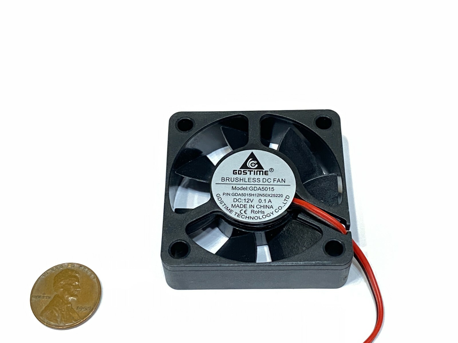 1 Piece 12v 50mm x 15mm Cooling Fan Brushless Axial 5015 50x50x15mm 2Pin E34