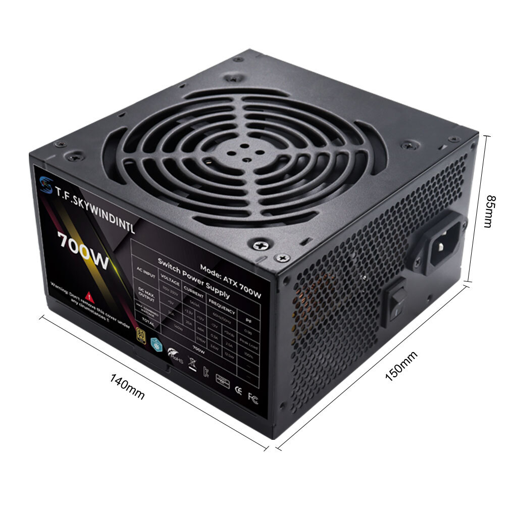 ATX Fully Modular 700W Mini Desktop PC Power Supply PSU 80 Plus Gold Components