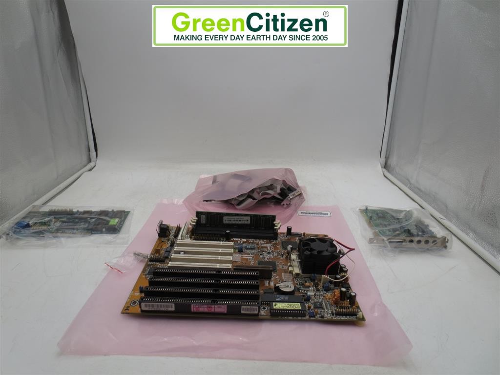 ASUS TX97 Rev 1.21 Socket 7 Baby AT Motherboard AMD-K6 166MHz 32MB RAM w/ Bonus