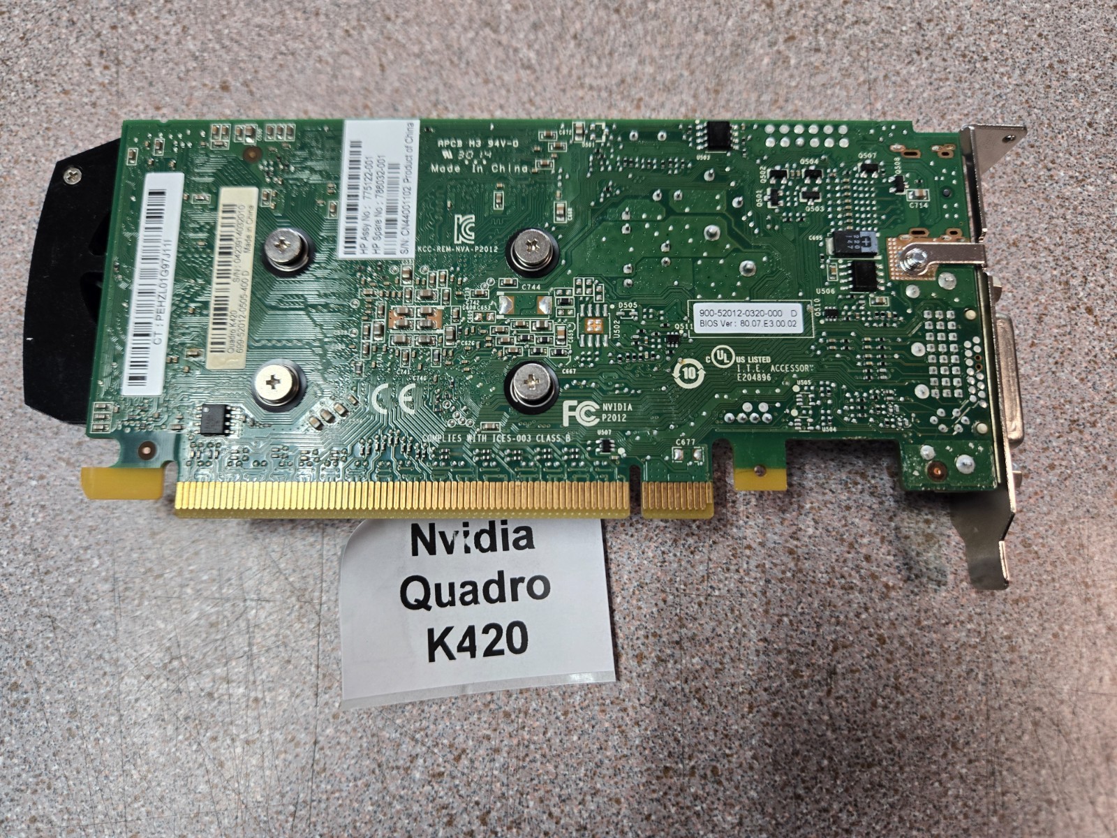 HP Nvidia Quadro K420 2GB GDDR3 Graphics Video Card GPU Low Profile