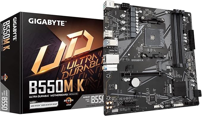 GIGABYTE B550M K AMD AM4 Micro ATX PCIe 4.0 Motherboard