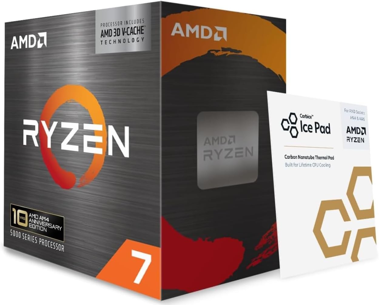 AMD Ryzen 7 5800X3D 8-core 16-Thread 100MB Cache – New 10th Anniversary Edition