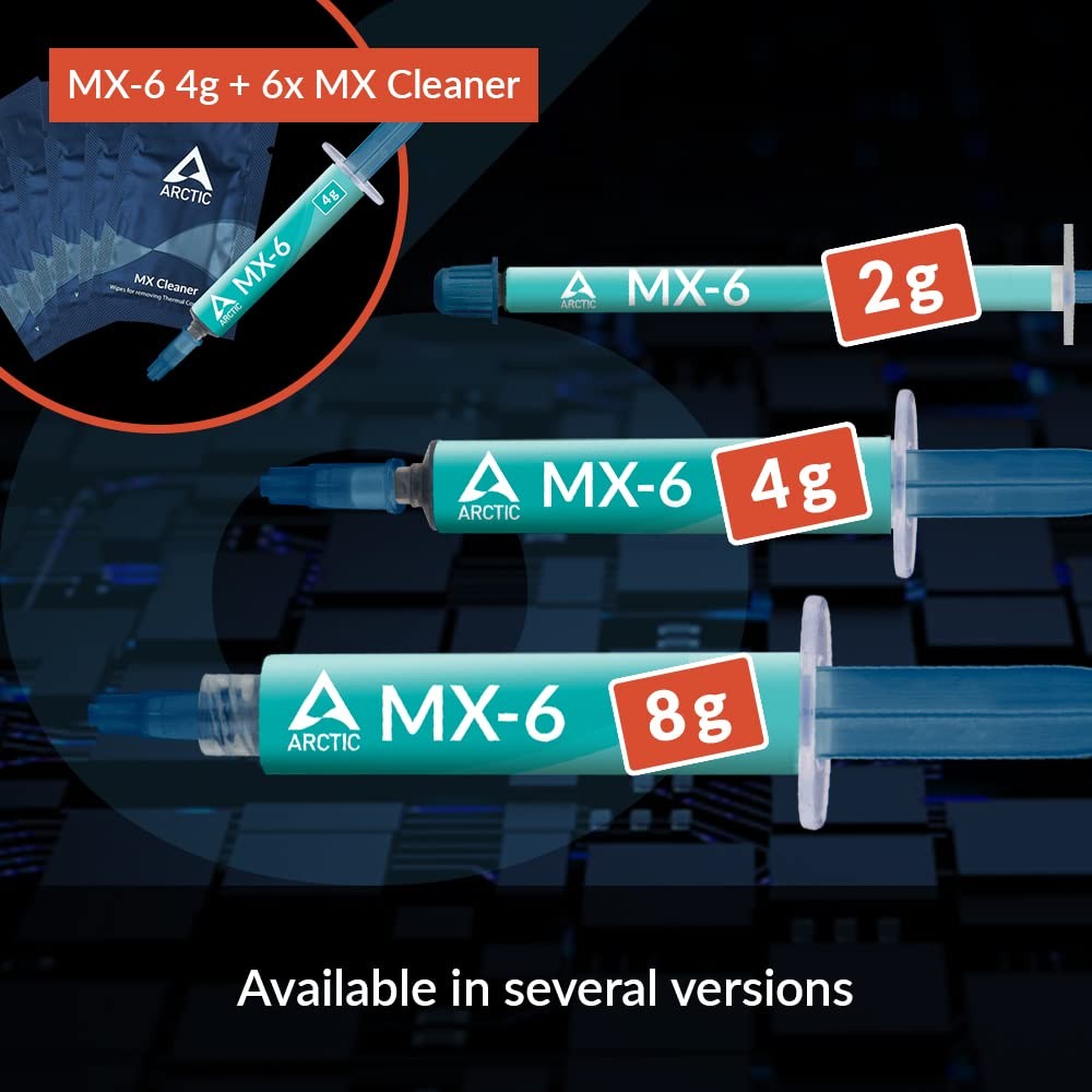 ARCTIC MX-6 (4 g) – Ultimate Performance Thermal Paste Grams), Grey