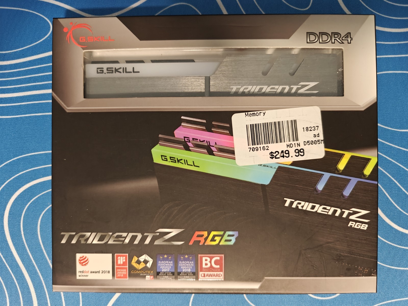 G. Skill Trident Z RGB Series DDR4 RAM 16GB (2x8GB) 3600MHz CL17-18-18-38