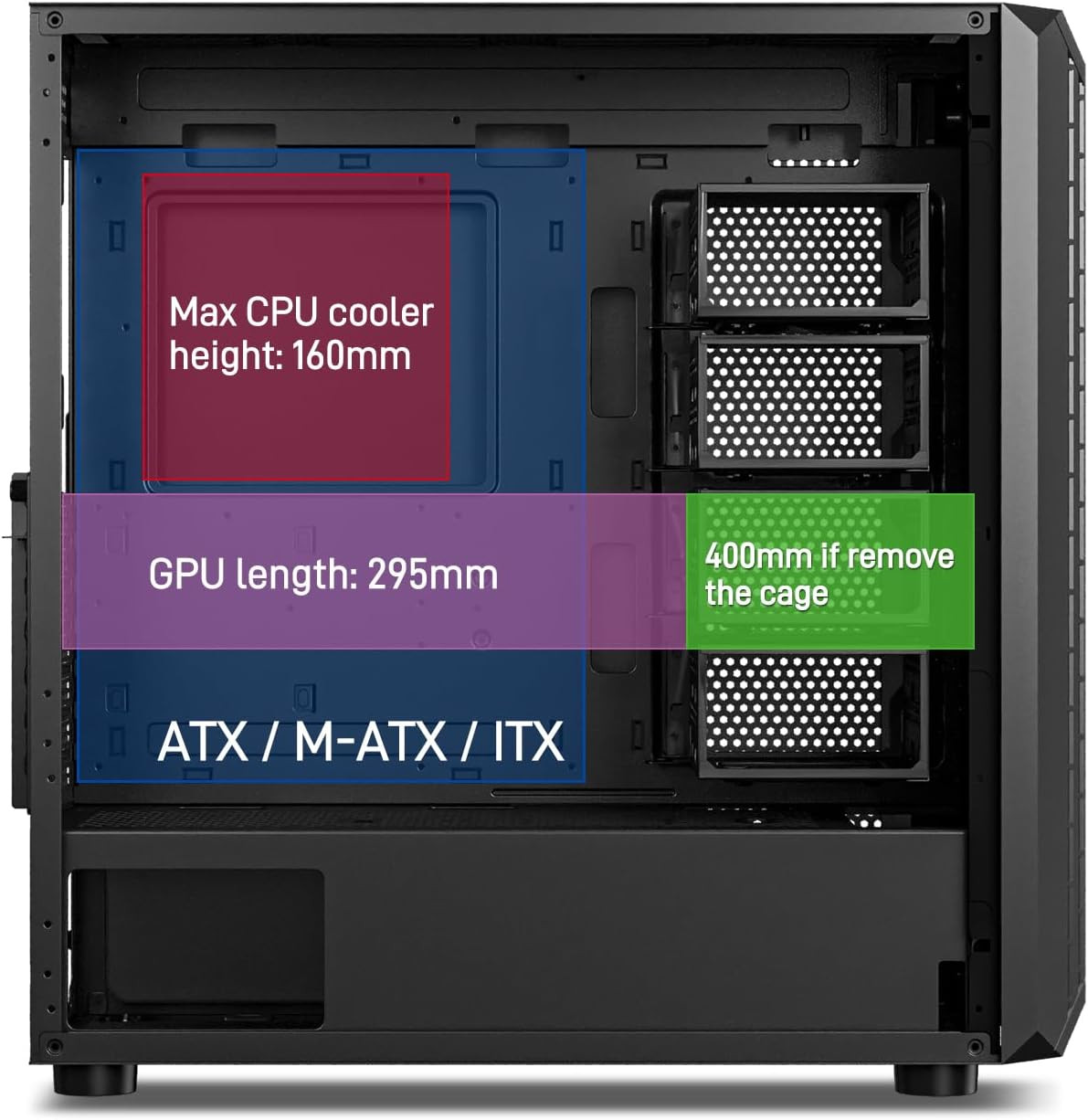 USB 3.0 Storage Master ATX NAS Computer PC Case Mid Tower with 4x120mm Fans