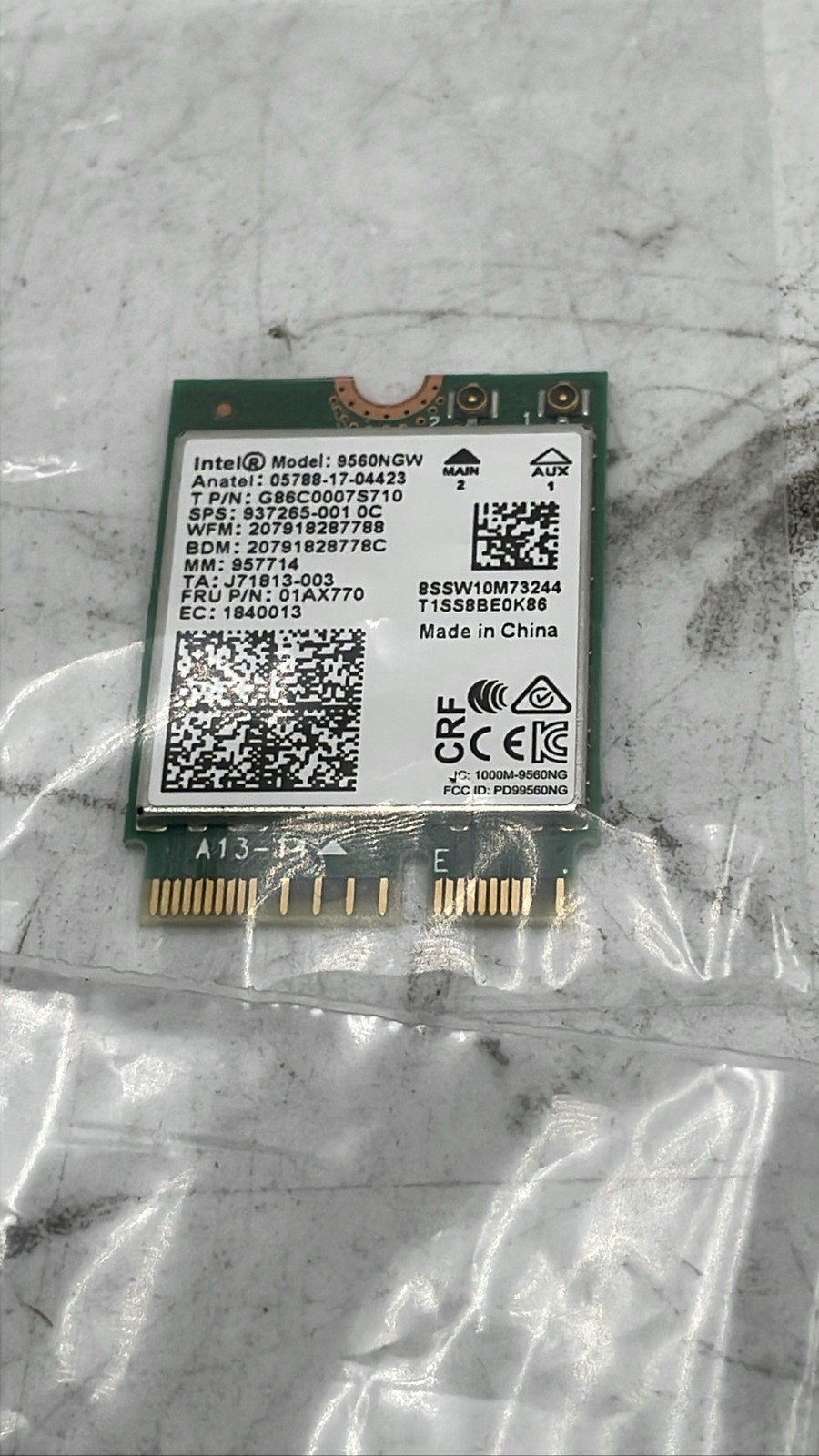 Intel Dual Band Wireless-AC 9560 9560NGW WIFI and Bluetooth Card Mixed lot of 9