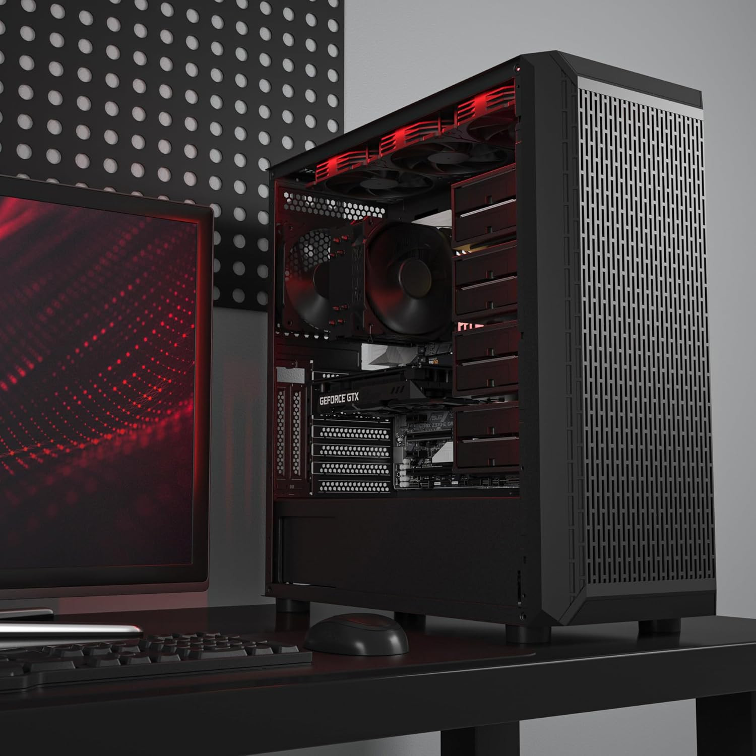 USB 3.0 Storage Master ATX NAS Computer PC Case Mid Tower with 4x120mm Fans
