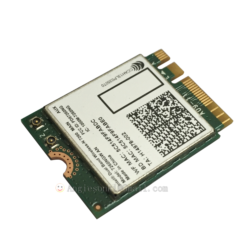 INTEL Dual Band 2.4Ghz 5Ghz 7260NGW AN 300M Wireless Wifi WLAN Card Bluetooth4.0