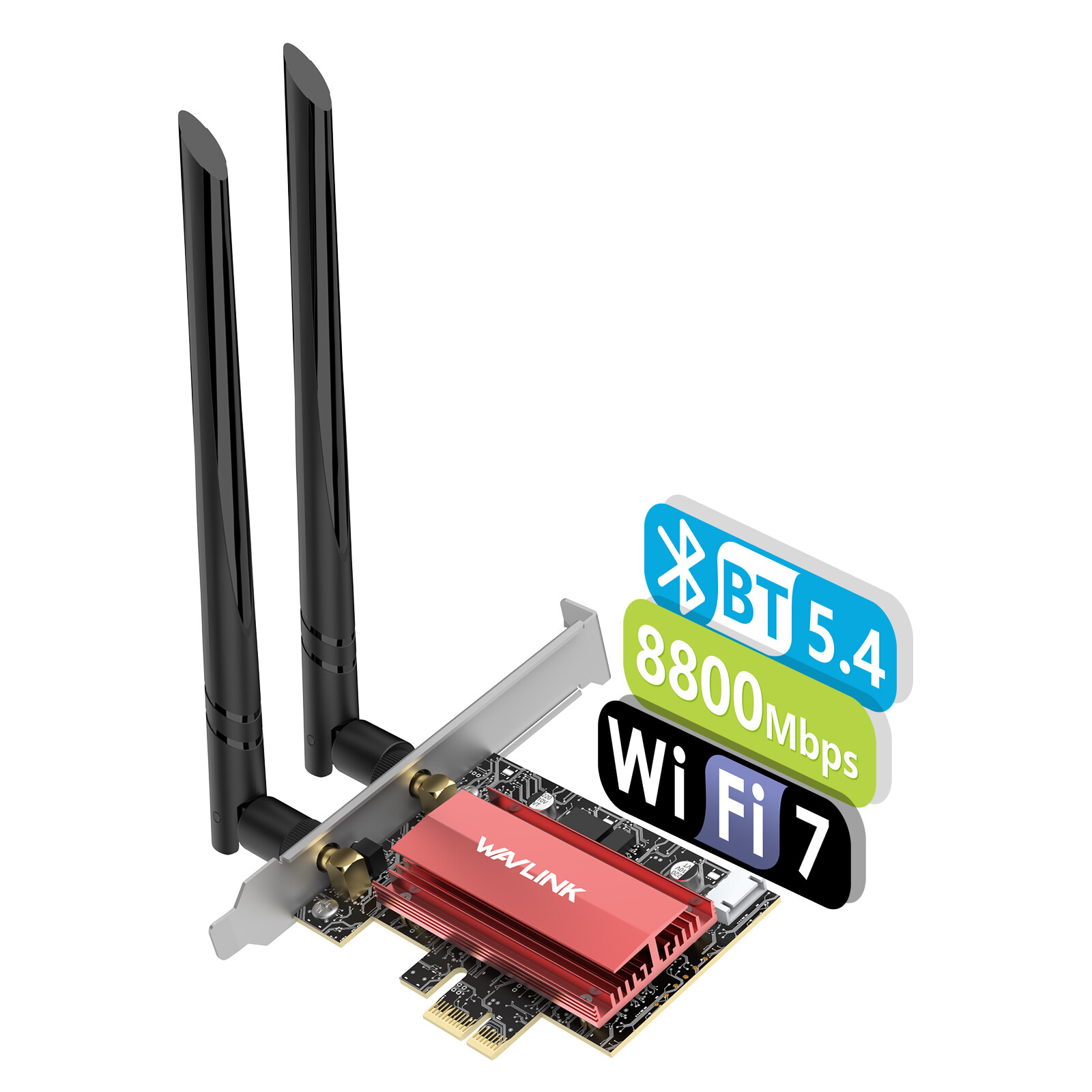 BE8800 Wi-Fi 7 Tri-Band PCIe/M.2 Card Bluetooth 5.4 Win 10/11 Desktop/Laptop