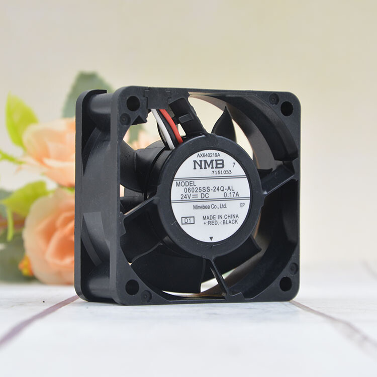 NMB 06025SS-24Q-AL 24V 0.17A 6cm 6025 Projector Printer Alarm Fan 3-wire