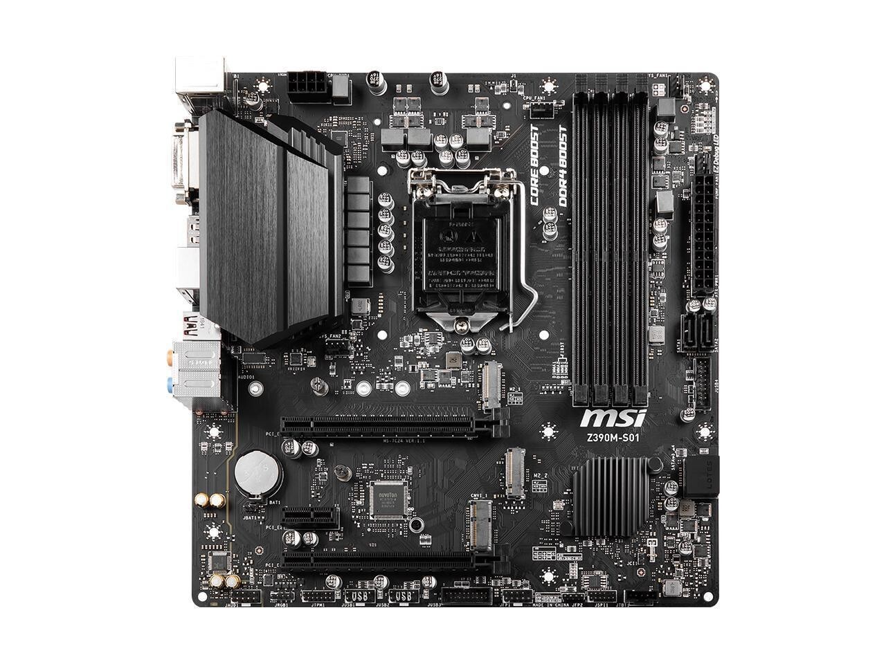 MSI Z390M-S01 LGA1151 (Intel 8th and 9th Gen) DDR4 Micro-ATX Motherboard
