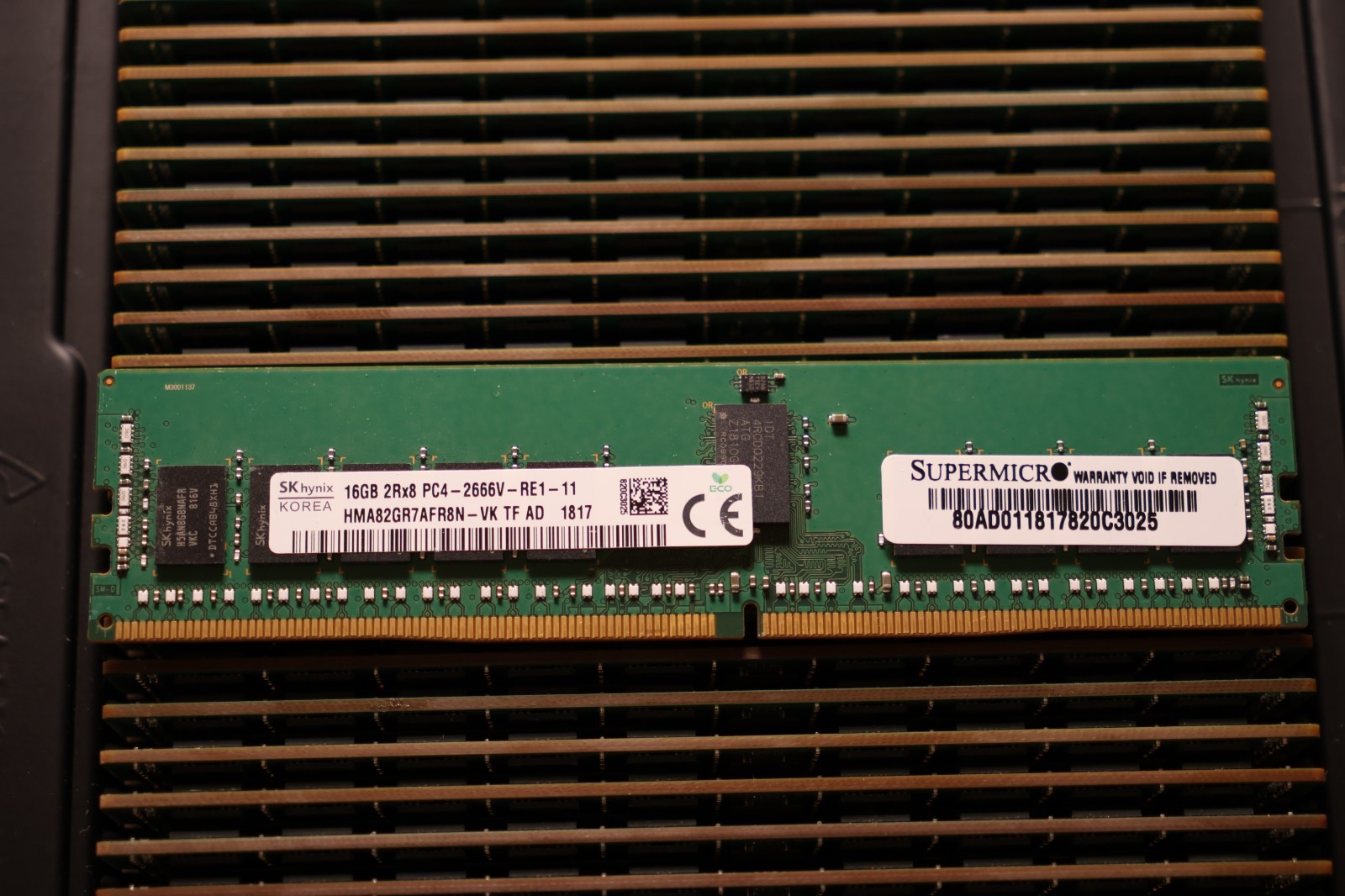 SK Hynix 16GB PC4-2666V 2Rx8 DDR4 ECC RDIMM Server RAM HMA82GR7AFR8N-VK