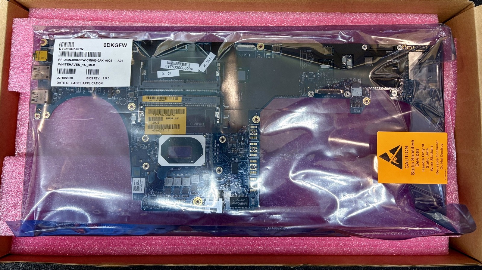 NEW Dell Precision 7540 Motherboard Intel Xeon E-2276M Hex-Core LA-H271P DKGFW