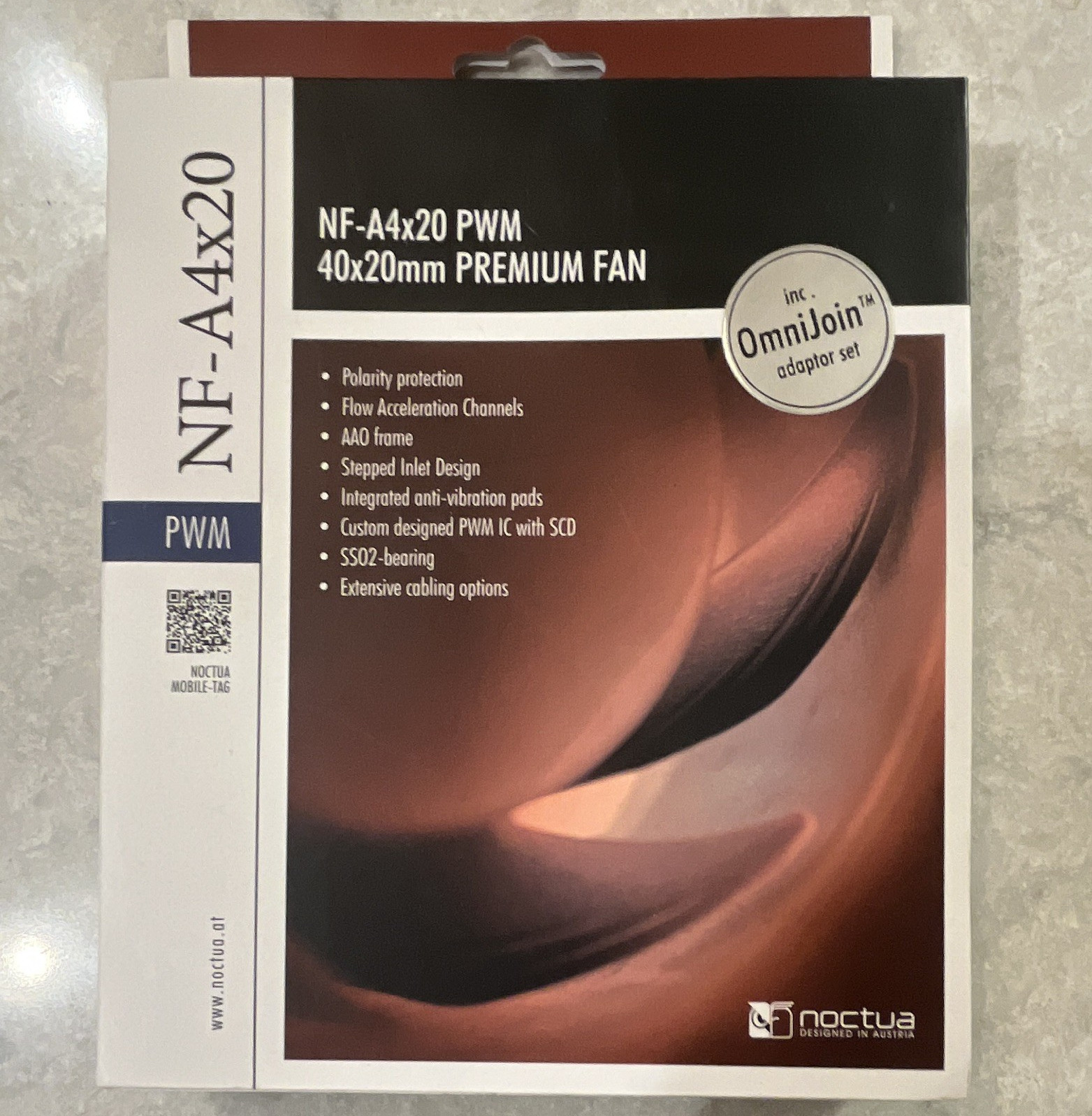 Noctua NF-A4x20 PWM 40mm x20 Case Fan 5000RPM SSO2 4-Pin 12V Brown