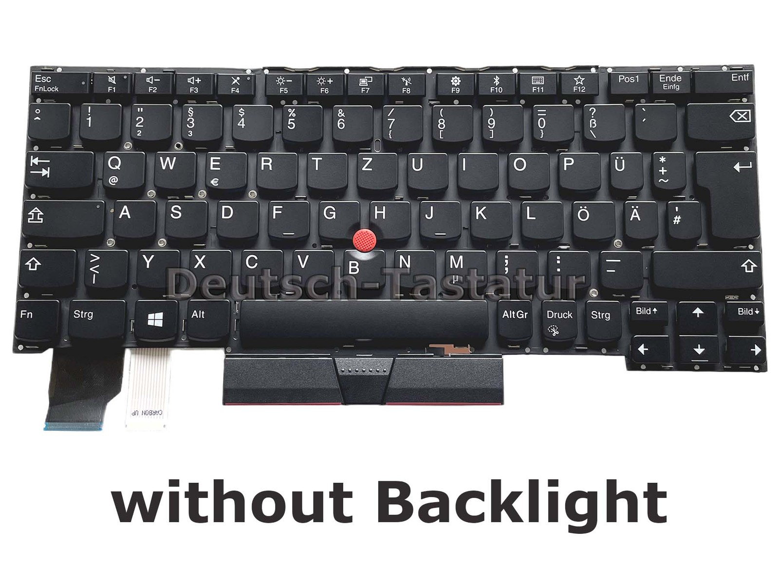 QWERTZ Keyboard German for Lenovo ThinkPad X390 Yoga X13 Yoga Gen 1 Emergency Backlit