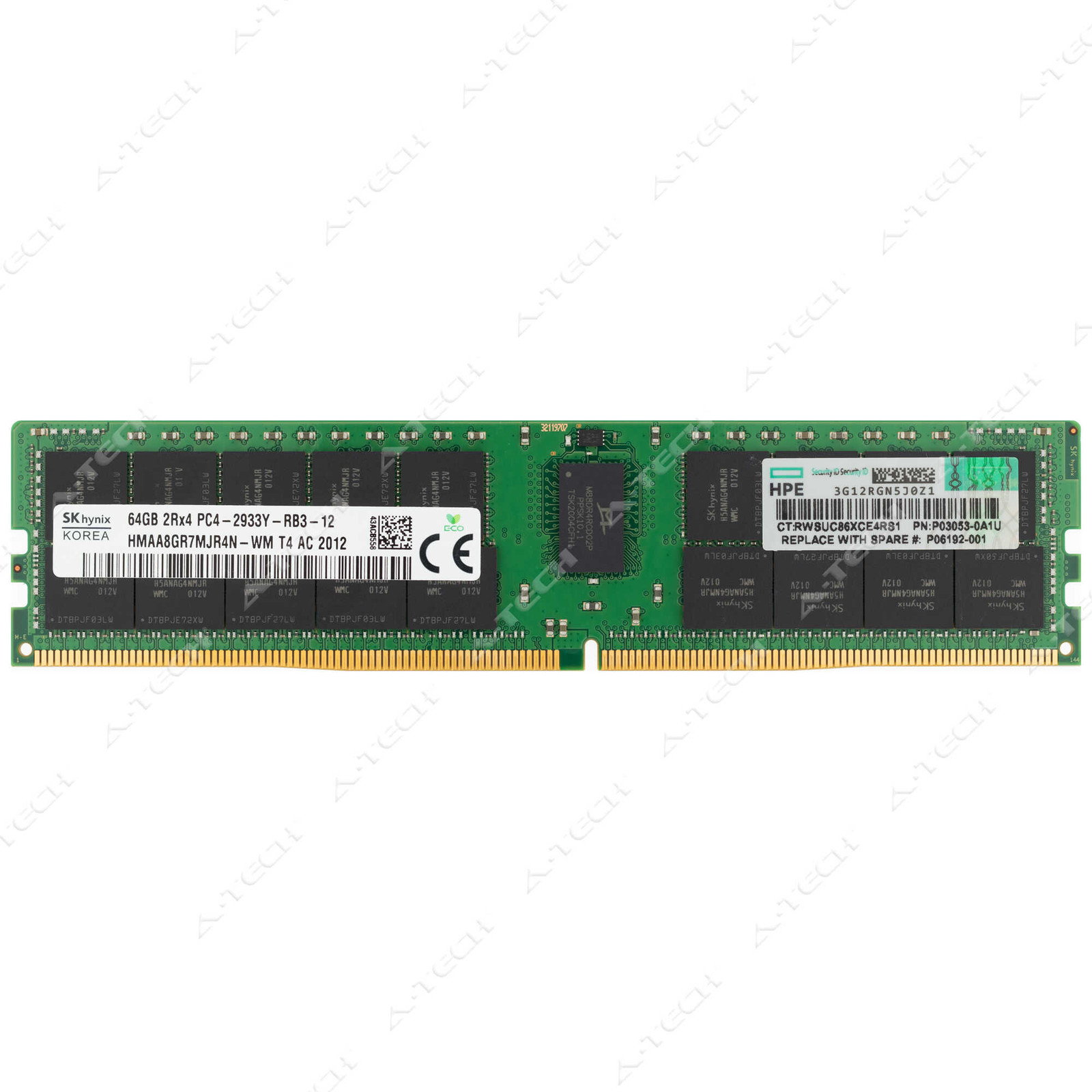 HP 64GB DDR4 2933 MHz PC4-23400 2Rx4 ECC RDIMM HPE Server Memory RAM P03053-0A1U