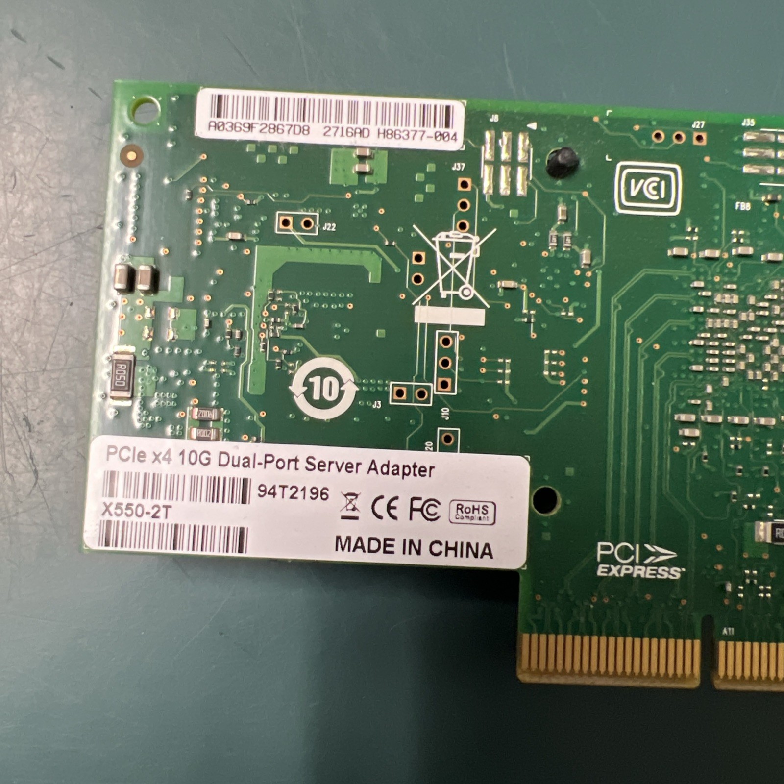 INTEL X550-2T DP 10GBASE-T PCIE NETWORK ADAPTER