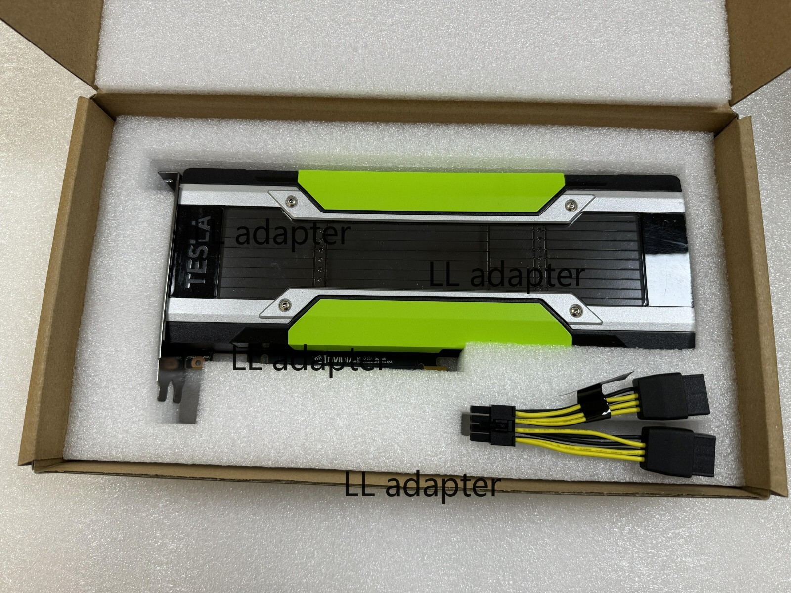 NVIDIA TESLA P100 16GB GPU HBM2 PCI-EXPRESS Graphics Card w/adapter cable