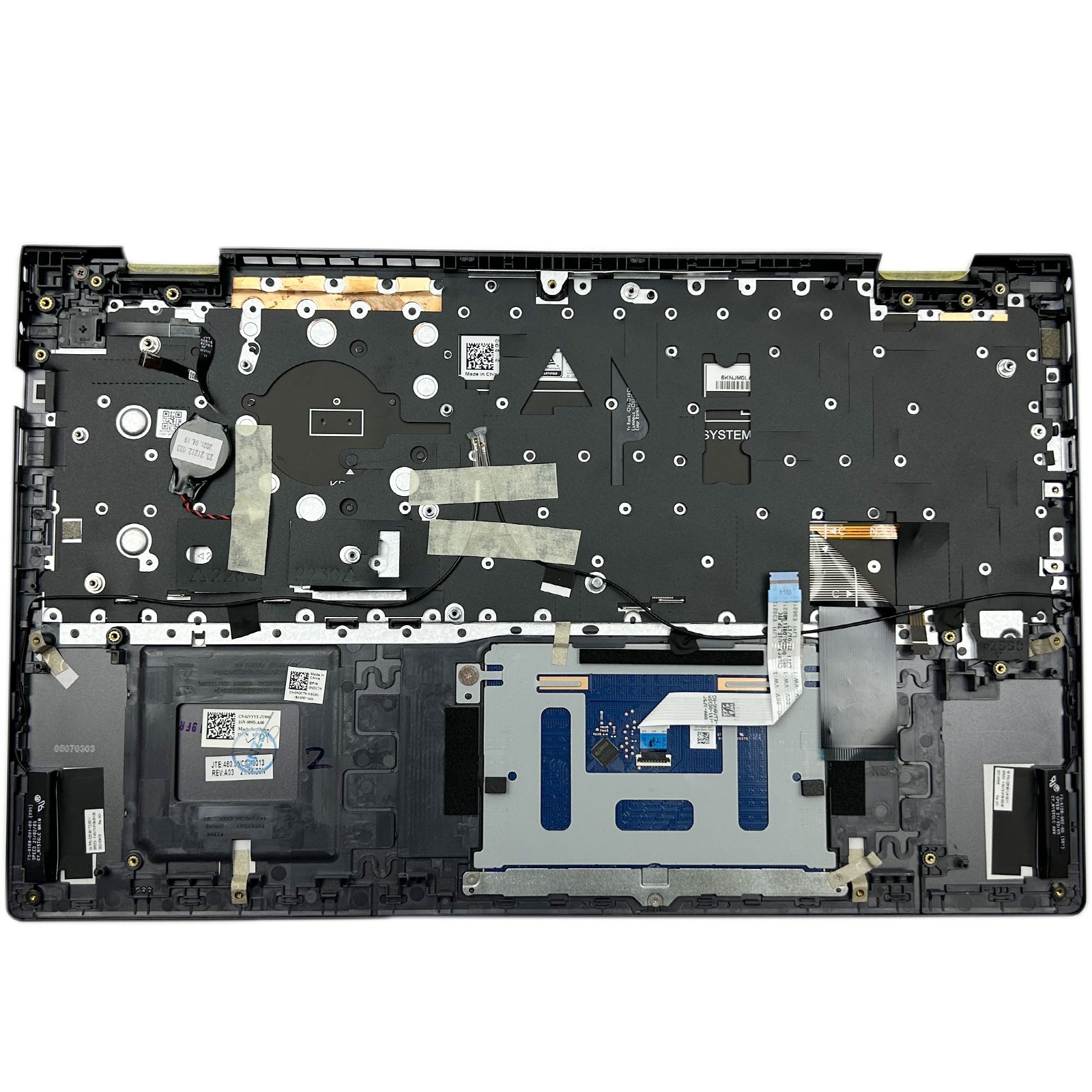 Dell Vostro 15 5510 5515 V5510 Gray Palmrest Keyboard Backlit Touchpad JVYYX US