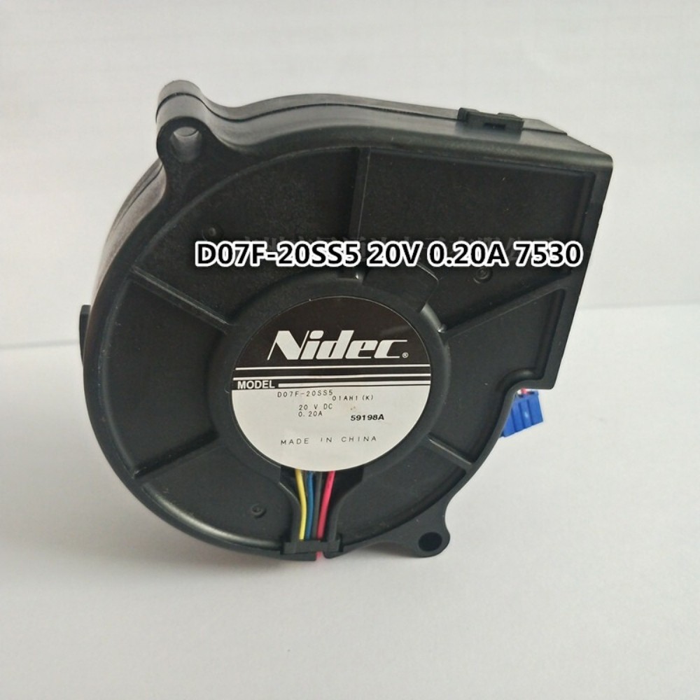 2pcs NIDEC D07F-20SS5 20V 0.20A 3900rpm 7530 4-pin blower turbo centrifugal fan